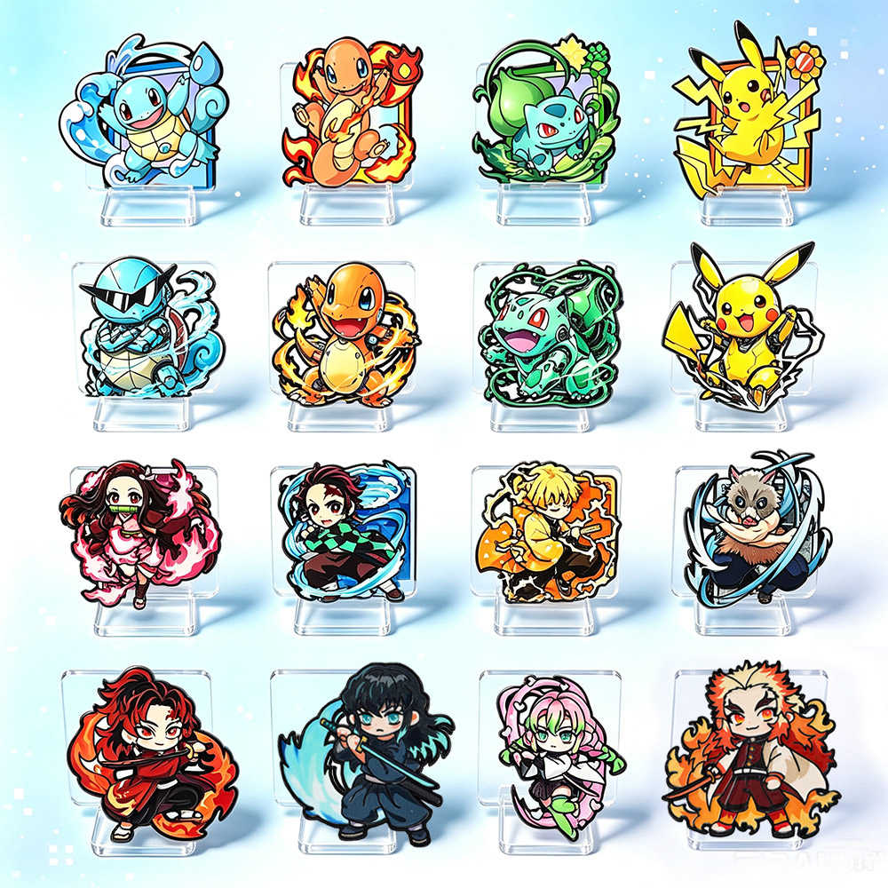 8Pcs Anime Demon Slayer Enamel - Embroidery Reddit ulasan dan harga