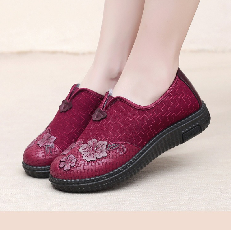 Women Winter Plush Lined Slip‑ - Embroidery Online ulasan dan harga