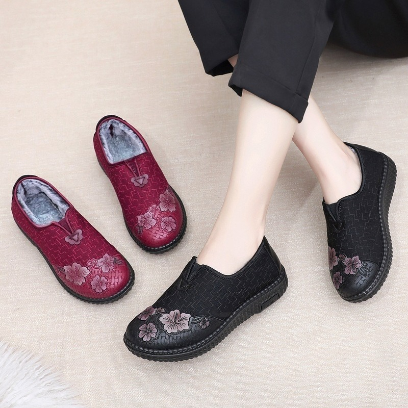 Women Winter Plush Lined Slip‑ - Embroidery Online ulasan dan harga