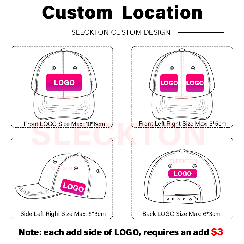 SLECKTON Logo Custom Baseball  - Embroidery Design Logo ulasan dan harga