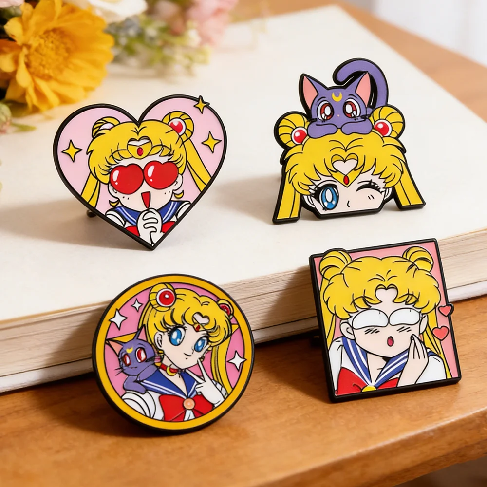 4 Pcs Sailor Moon Heart Shape  - Embroidery Reddit ulasan dan harga