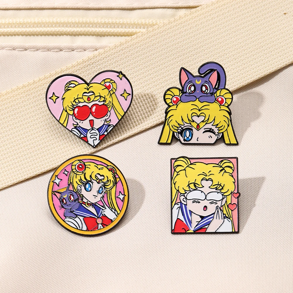 4 Pcs Sailor Moon Heart Shape  - Embroidery Reddit ulasan dan harga