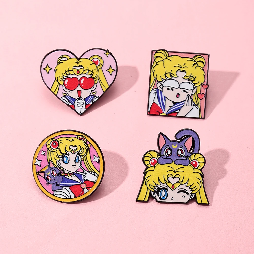 4 Pcs Sailor Moon Heart Shape  - Embroidery Reddit ulasan dan harga