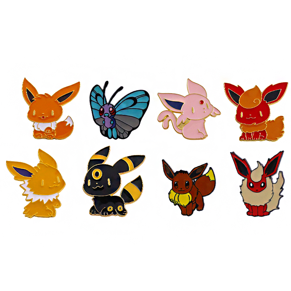 8pc Eevee Enamel Pins Set, Cut - Embroidery Reddit ulasan dan harga