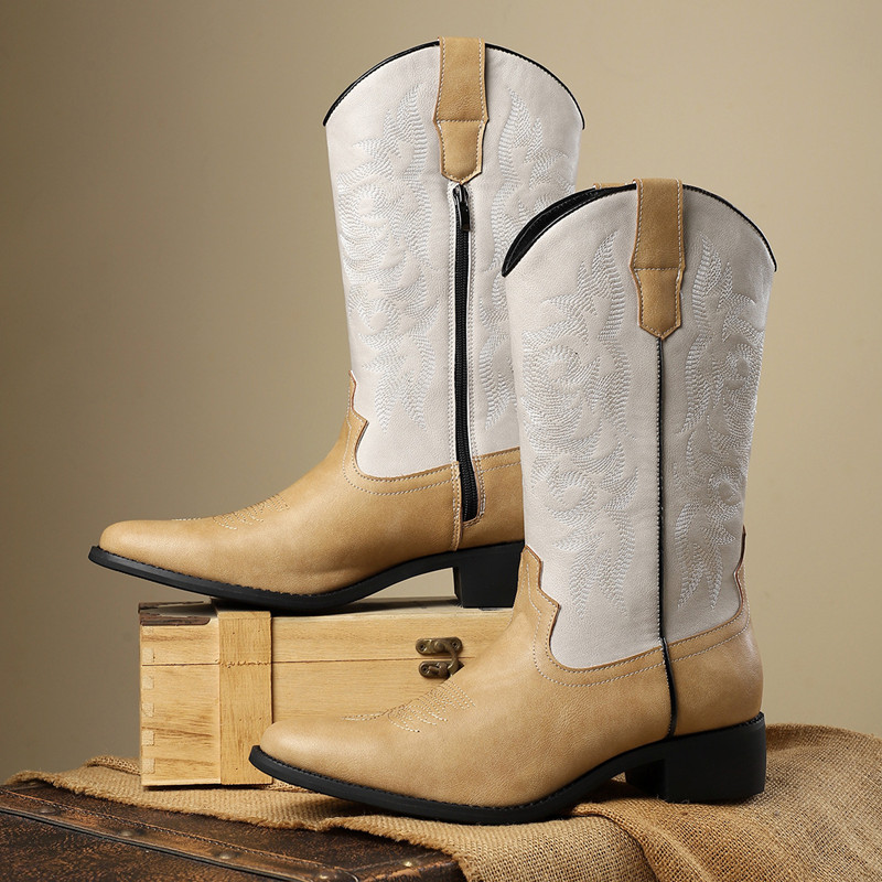 NEW Men High Boots Embroidery  - Embroidery Garments ulasan dan harga